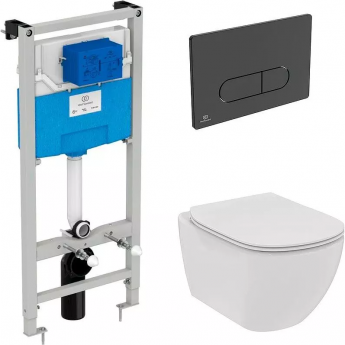 Инсталляция IDEAL STANDARD с подвесным безободковым унитазом Tesi Rimless TT00003/115A6